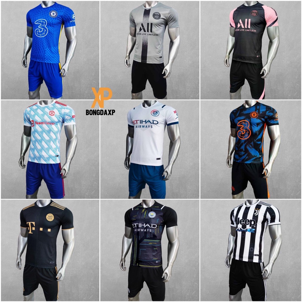 Quần áo bóng đá các CLB và ĐT mới nhất nhiều mẫu Vải thun lạnh cao cấp Bóng Đá XP