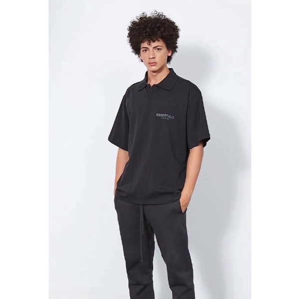 Áo Polo Essentials phản quang unisex , áo thun có cổ tay lỡ nam nữ chuẩn form, Streetwear_vn