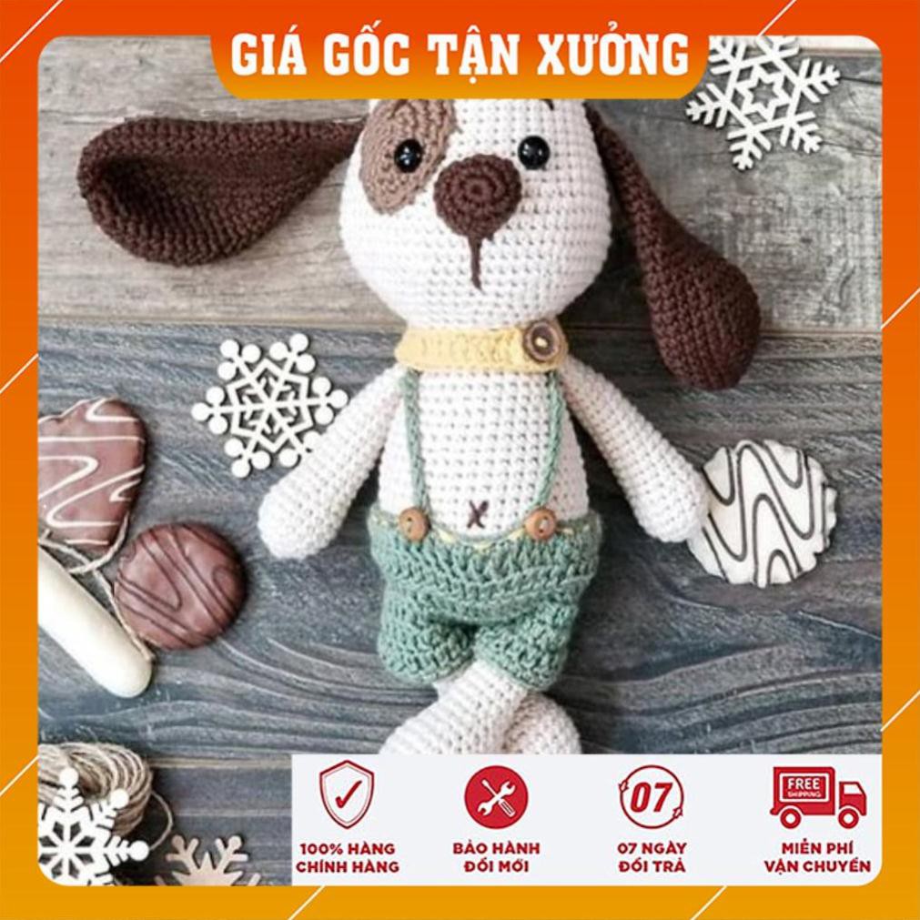 Cún Nhồi Bông Màu Trắng - Quà cho trẻ em - Sản phẩm handmade