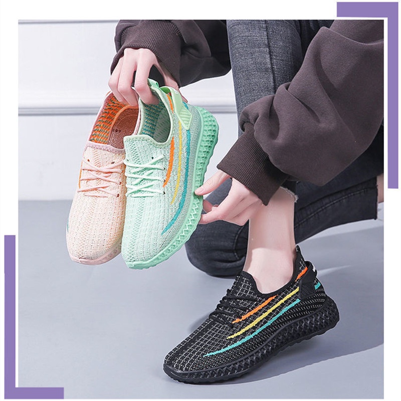 💘 Giày thể thao nữ thời trang 💘Giày nữ nhẹ vải thoáng khí