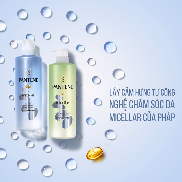 Combo 2 Chai Dầu Gội PANTENE Micellar 530ML Mic - Hoa Hồng/ Mic - Tảo Biển/ Mic - Hoa Súng