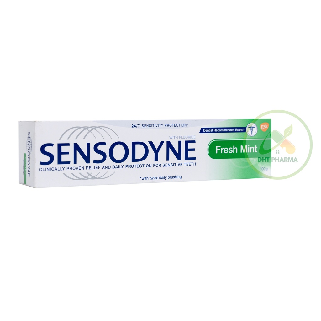 Kem đánh răng Sensodyne Fresh Mint  ngừa ê buốt, loại bỏ mảng bám, ngừa sâu răng
