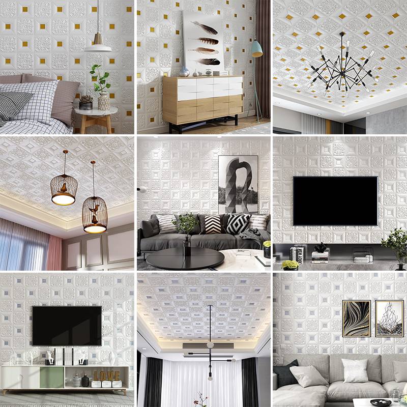 Giấy dán tường 3d tự dính trang trí trần nhà | BigBuy360 - bigbuy360.vn