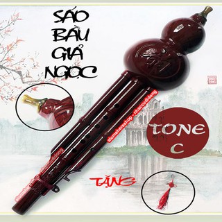 Sáo Bầu Nhựa Nâu Đen Tone C