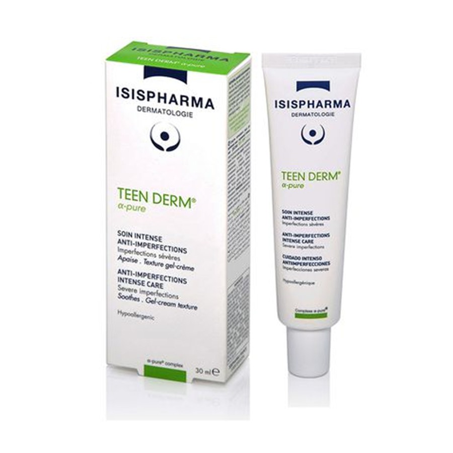 Kem làm giảm mụn trứng cá ISIS Pharma Teen Derm Alpha Pure 30ml