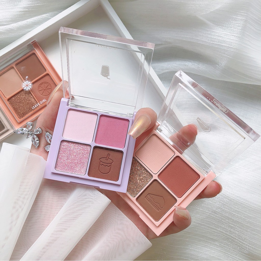 [Hàng mới về] Phấn Mắt Bốn Màu Chất Lì Có Nhũ Lấp Lánh Tiện Lợi Để Trang Điểm | BigBuy360 - bigbuy360.vn