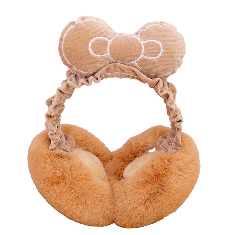 Chụp Tai Giữ Ấm Mùa Đông Kiểu Công Chúa Đính Nơ Dễ Thương Cho Bé Gái