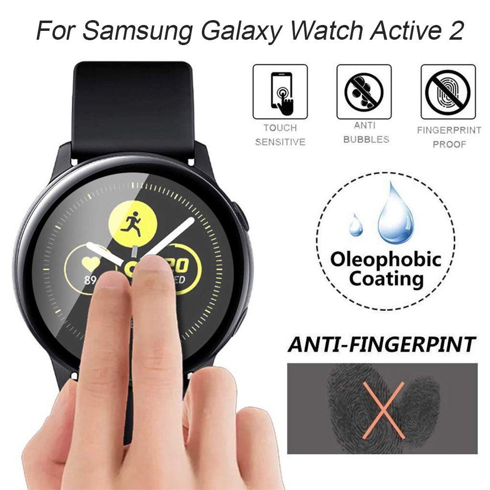 Kính Cường Lực 3D Siêu Mỏng Chống Va Đập Bảo Vệ Toàn Diện Cho Đồng Hồ Samsung Galaxy Watch Active 2