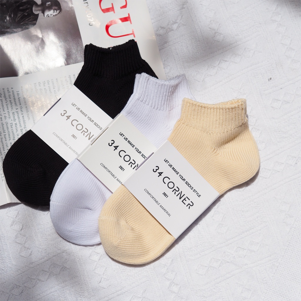 Tất Vớ Nữ Cổ Ngắn Vintage, Vớ Tất Nam Cổ Ngắn Cao Cấp Cotton Dày Đẹp Co Dãn Thoáng Mát Unisex Tất Cổ Thấp Thời Trang