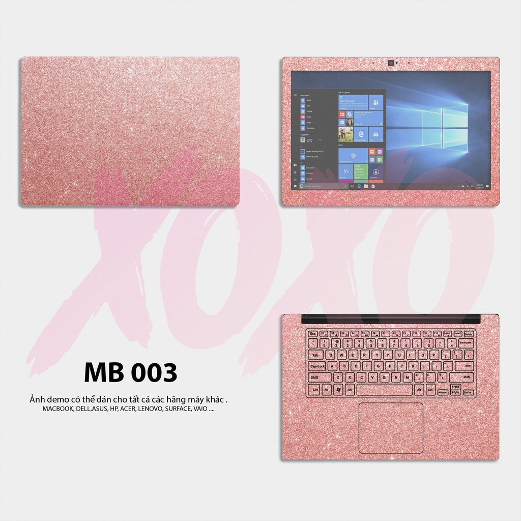 Miếng Dán Skin Laptop Mẫu Rose Gold  - Decal Dán có cho Dell, Hp, Asus, Lenovo, Acer, MSI, Surface,Vaio, Macbook