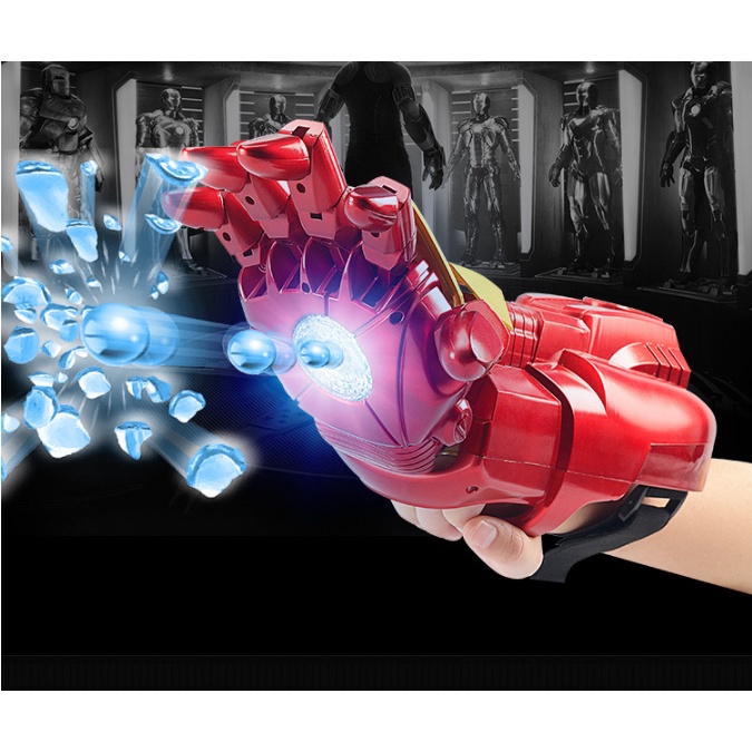 Đồ chơi găng tay iron man phóng hạt thạch, bộ giáp cánh tay iron man có chức năng phóng hạt ngâm nước-an toàn tuyệt đối