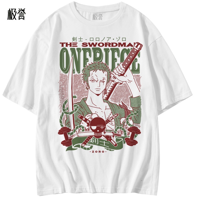 Áo Thun Hóa Trang Nhân Vật Hoạt Hình One PIECE Áo Thun Unisex Tay Ngắn In Hình Nhân Vật Anime Luffy Roronoa Zoro | BigBuy360 - bigbuy360.vn