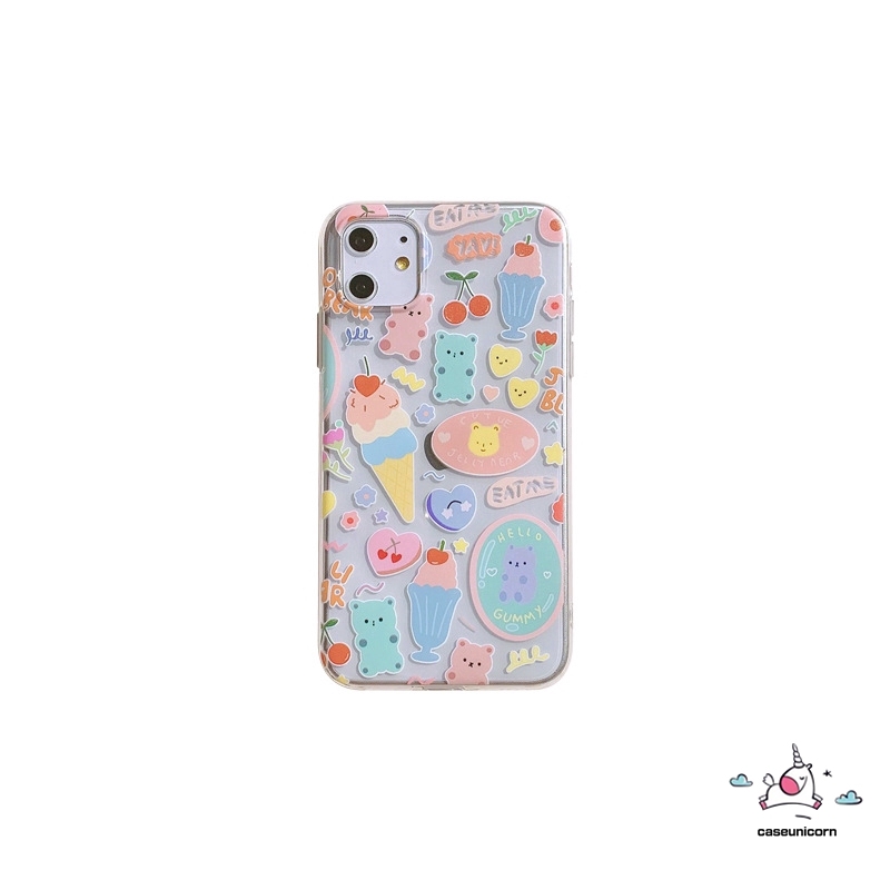 Ốp điện thoại TPU mềm họa tiết chú gấu dễ thương dành cho iPhone 11 Pro Max SE 2020 6 6s 7 8 Plus X XR XS XS MAX 12 mini 12 Pro Max | BigBuy360 - bigbuy360.vn