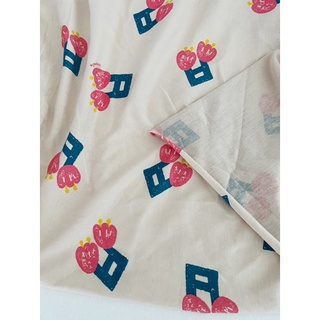 vải thun cotton 2c Hàn hình hoa