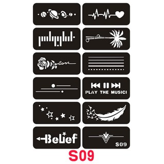 Khuôn vẽ hình xăm set như hình SS09
