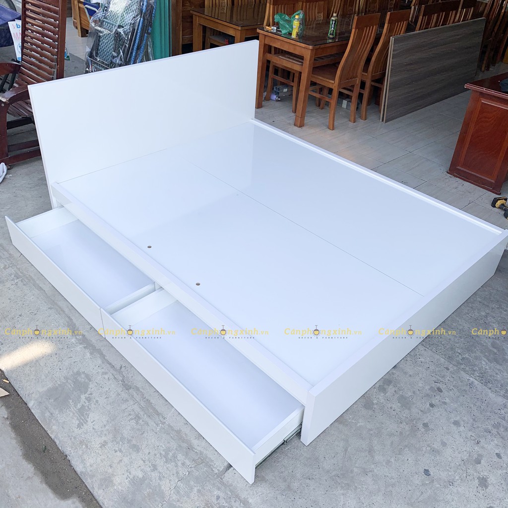 [Freeship HCM] Giường ngủ gỗ MDF 2 hộc kéo full giường CPX-G41