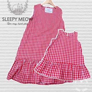 Set đồ đôi váy đầm caro siêu xinh cho mẹ và bé gái HOT HIT
