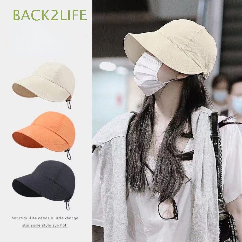 Nón Rộng Vành Che Nắng Chống Tia UV Điều Chỉnh Được Kiểu Hàn Quốc Thời Trang Cho Nữ 2life