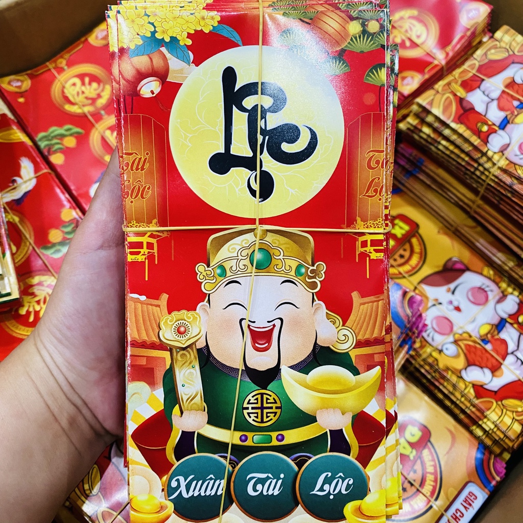 1 xấp 10 cái Bao Lì Xì Giáp Thìn Con Rồng Dễ thương 2024
