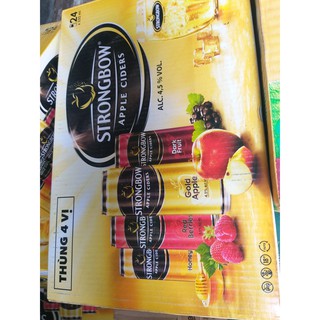 Thùng 24 lon Strongbow vị đào 330ml