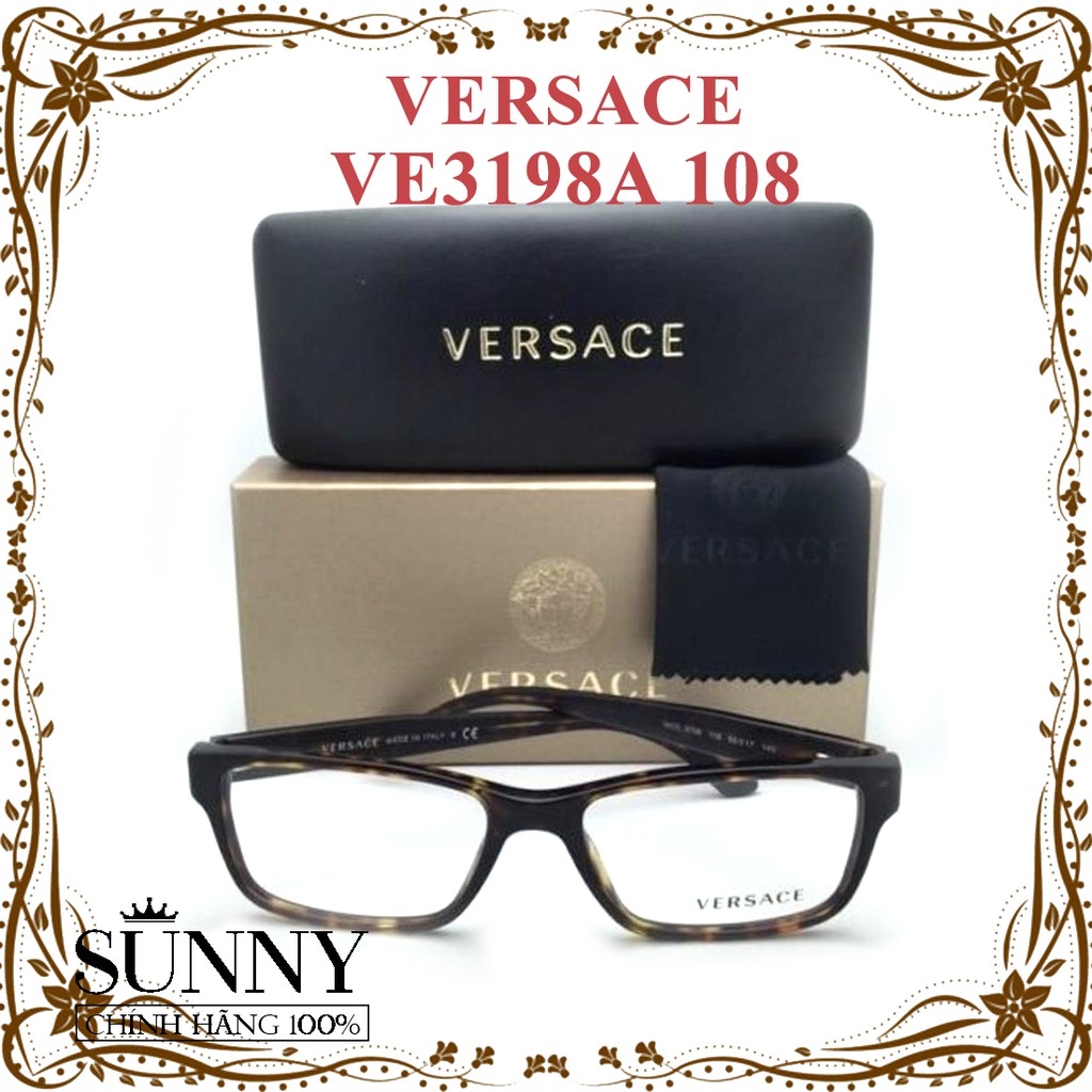 Gọng kính chính hãng Versace VE3198A 108 màu sắc thời trang, thiết kế dễ đeo bảo vệ mắt