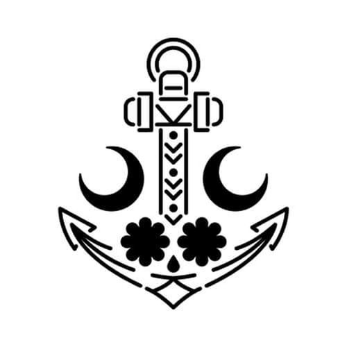 Khuôn decal mỏ neo kute