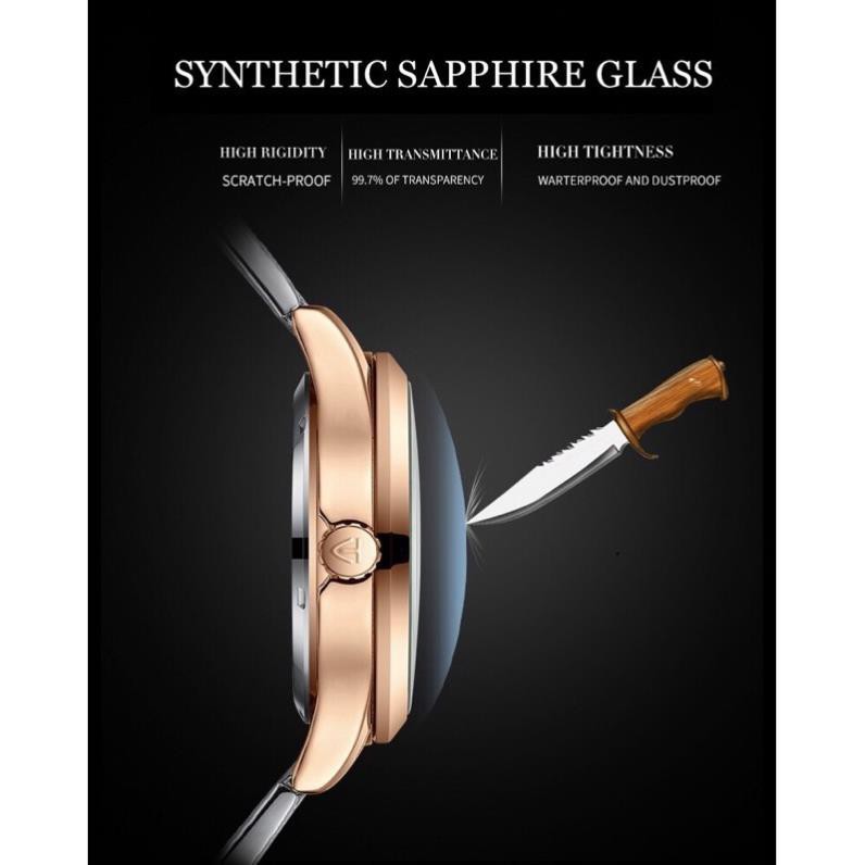 Hàng Cực Xịn Đồng Hồ Nam - Đồng Hồ Cơ Tự Động TEVISE DHC650 Full Box Màu Đen Chính Hãng - Đẳng Cấp Doanh Nhân