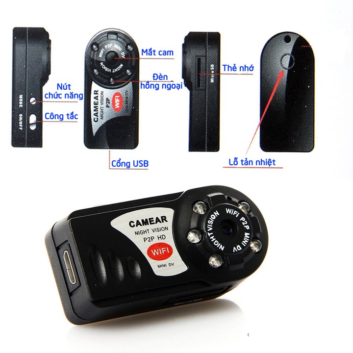 Camera mini wifi Q7