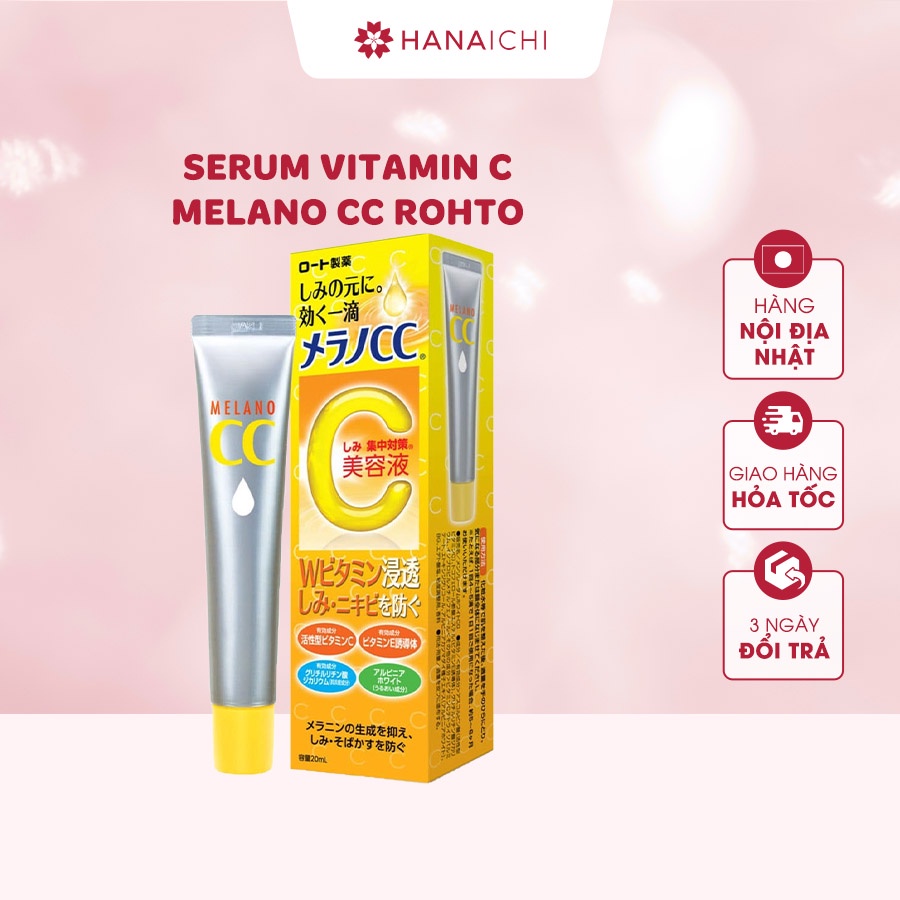 Tinh Chất Serum Vitamin C Làm Sáng Da Melano CC ROHTO 20ml Nội Địa Nhật