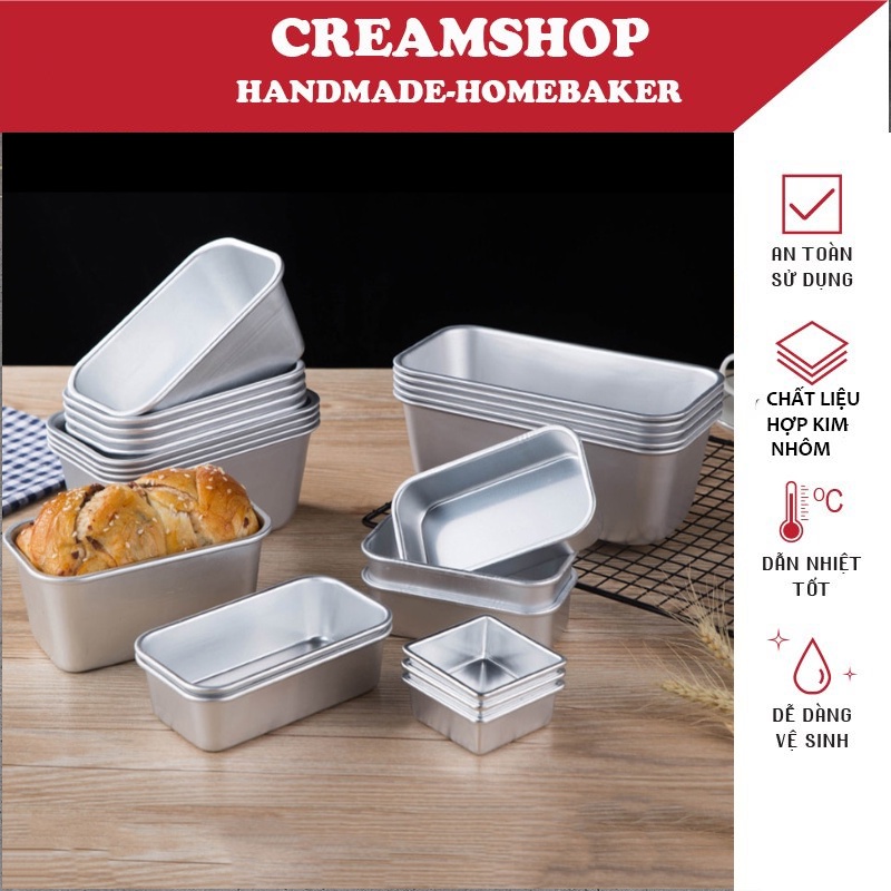 Khuôn Chữ Nhật - Khay Nướng Bánh Mì - Load Hợp Kim Nhôm Đúc A01/A02/A03/A04/A05 Loại Đẹp