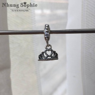 Charm treo vương miện bạc 925