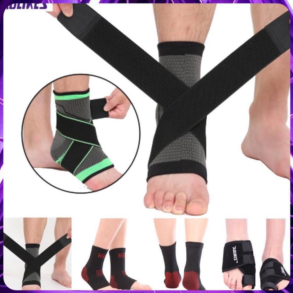 đai cuốn cổ chân Aolikes HH 7529  bó chân bảo vệ mắt cá quấn thể thao gym đá bóng chạy bộ yoga tất hở ngón