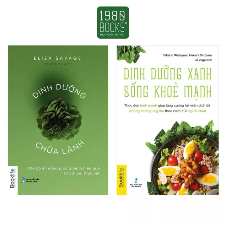Sách - Combo 2 Quyển Dinh Dưỡng Chữa Lành + Dinh Dưỡng Xanh Sống Khỏe Mạnh