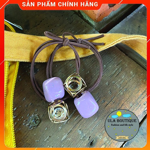 Thun buộc tóc nữ đính đá ULA BOUTIQUE nhiều màu sắc phong cách Hàn Quốc