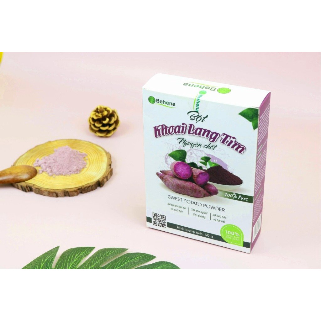 BỘT KHOAI LANG TÍM – Giúp cải thiện sức khoẻ đường ruột, bổ sung chất xơ, vitamin và khoáng chất, làm món ăn dặm (50g)