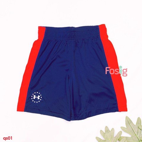 [14-22kg] Quần Short Thun Sport Bé Trai Under - Navy Viền Đỏ