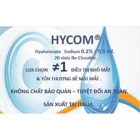 Hycom nước mắt nhân tạo số 1 của Châu âu