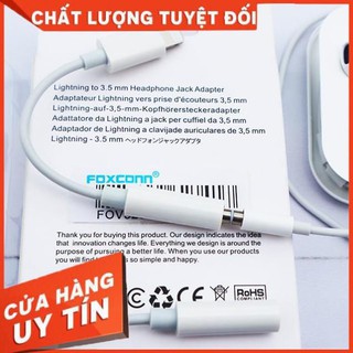 FREE SHIP  (Chính Hãng FoxConn) Jack Chuyển Tai Nghe Lightning Sang Jack 3.5  dành cho iphone 7,,8, 8plus,xmax,pro max