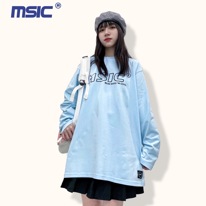 Áo thunntay dài MSIC xanh