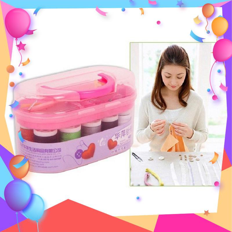 Hộp kim chỉ nhiều màu [ 6 MÓN 12 x 7.5 x6cm ]