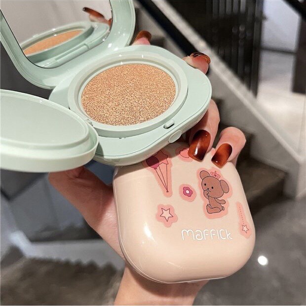 Phấn nước Maffick mềm mịn trang điểm tự nhiên che khuyết điểm Air Cushion Foundation kiềm dầu dưỡng da