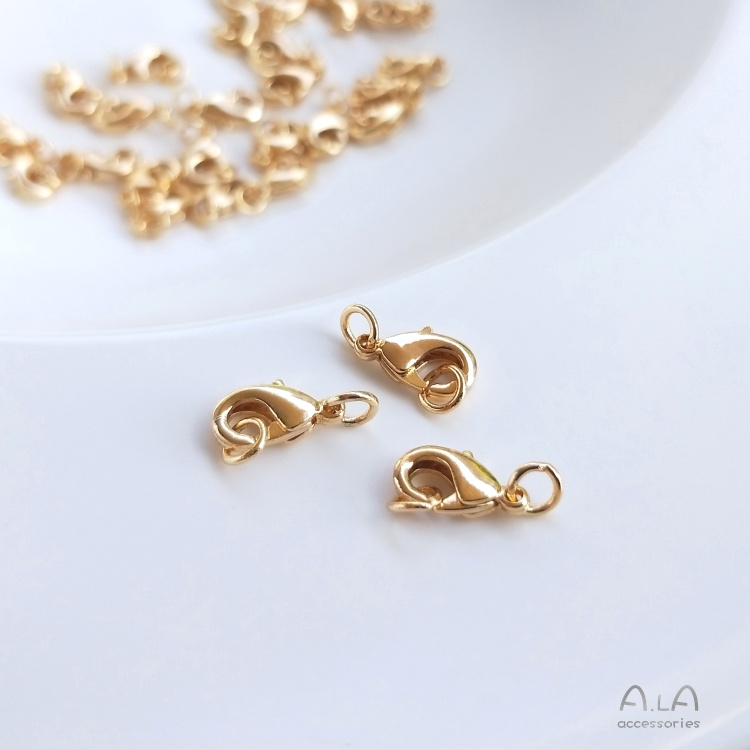 Khóa Lò Xo Màu Vàng 14K / 18K Dùng Làm Vòng Tay / Vòng cổ DIY