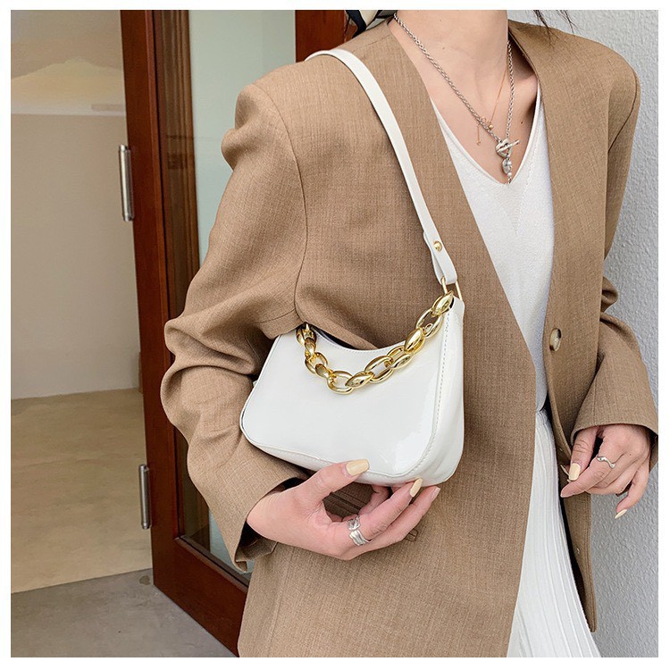 Túi đeo vai, túi kẹp nách nữ da bóng thời trang BAG U DBO11