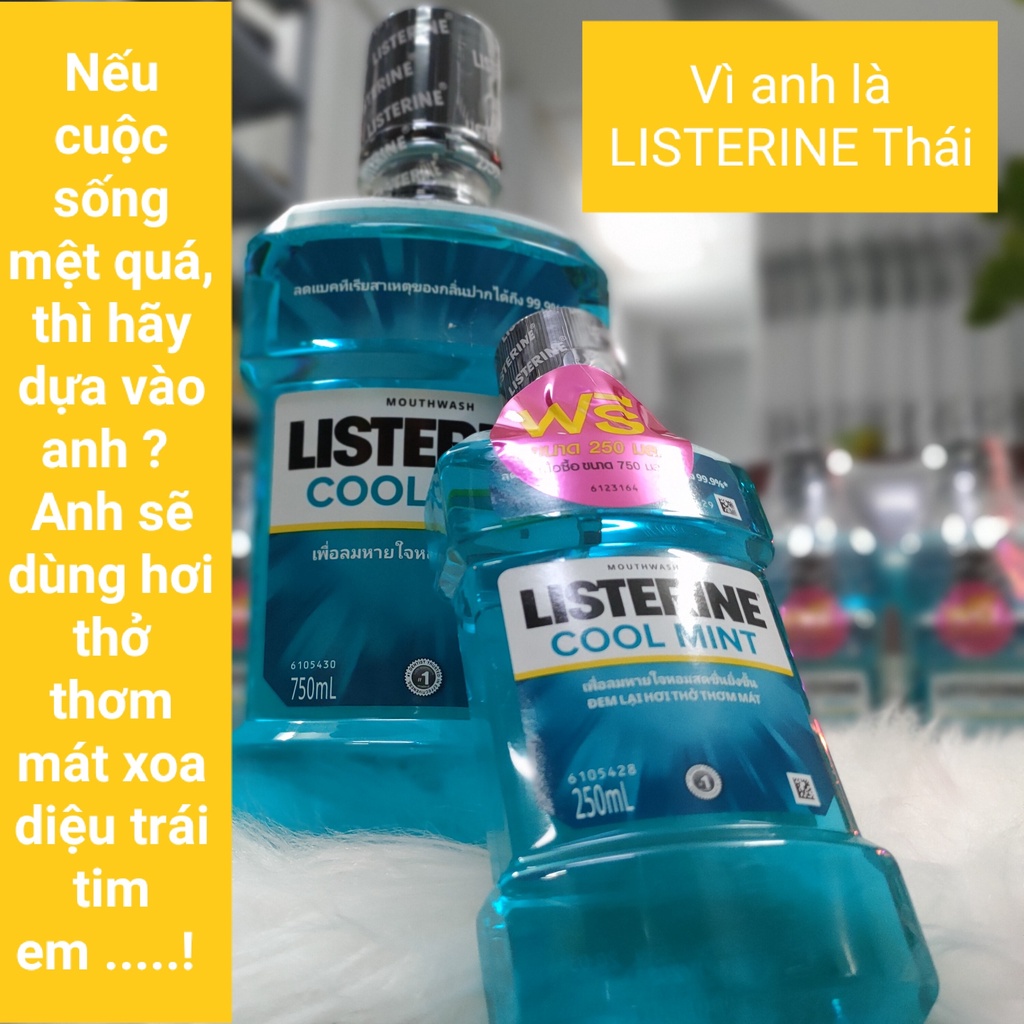 Nước súc miệng Listerine 750ml-Thái Lan