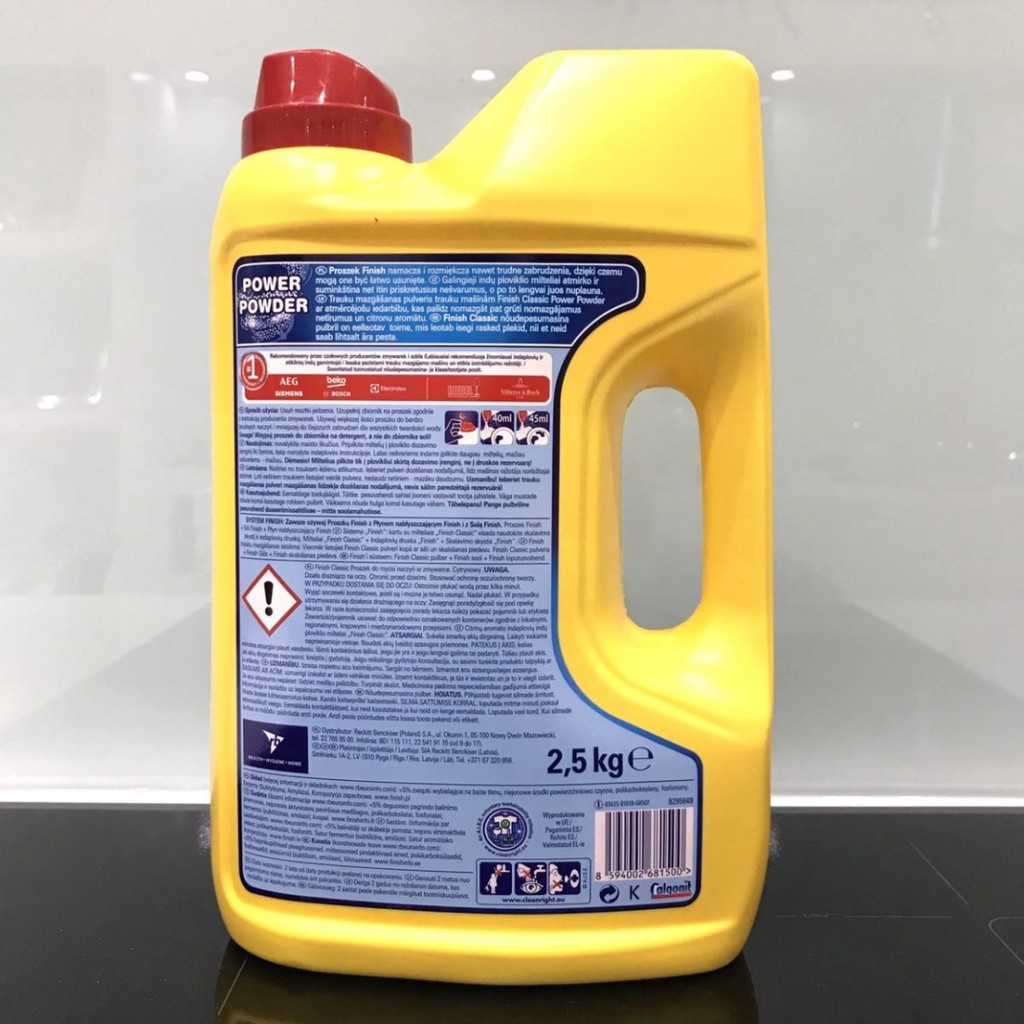 [Rẻ vô địch] [Chính hãng] Combo: Bột rửa bát Finish 2,5kg + Muối Finish 1,5kg