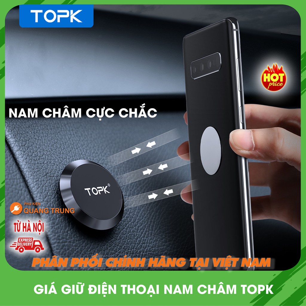 Giá giữ điện thoại từ tính TOPK D21 trên ô tô,xe hơi tiện lợi