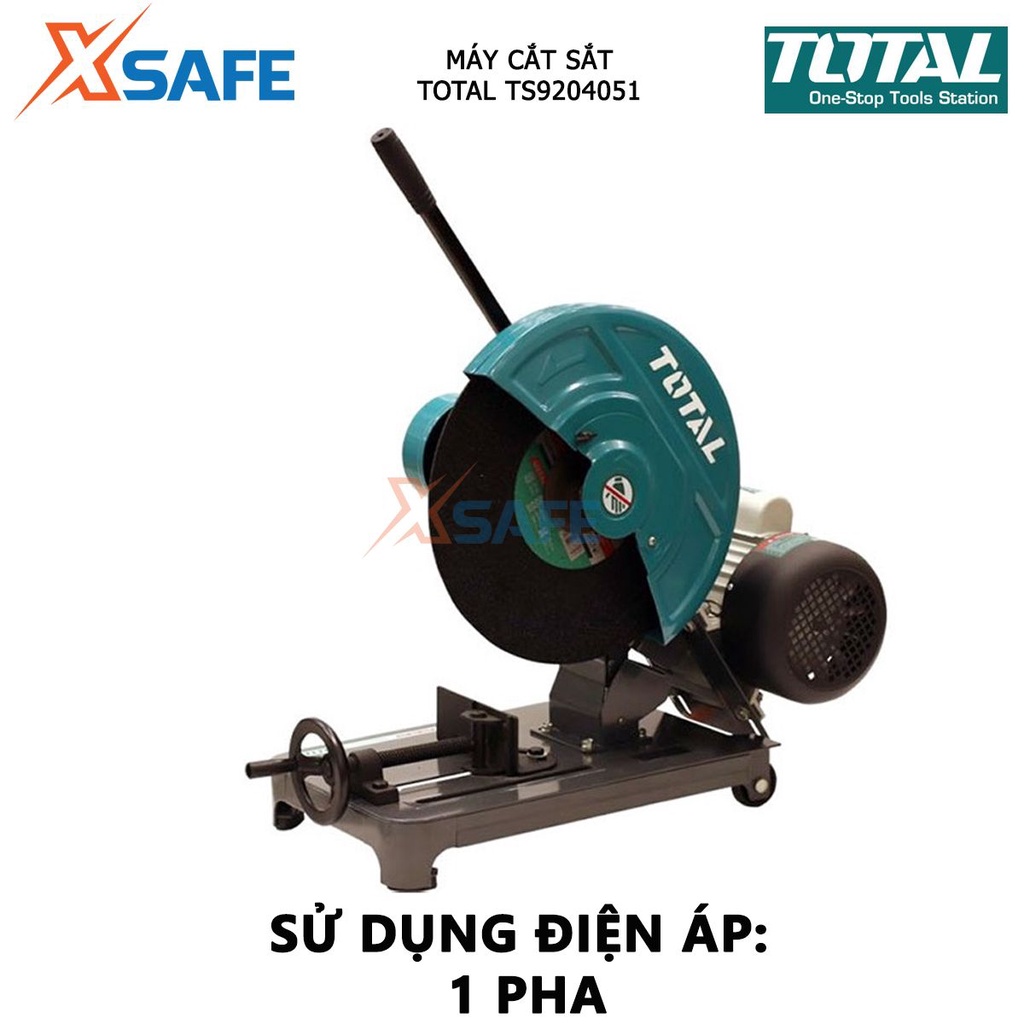 Máy cắt sắt bàn TOTAL TS9204051 motor cảm ứng, điện áp 220-240V, 1 pha công suất 3KW(4HP), kèm 1 đá cắt