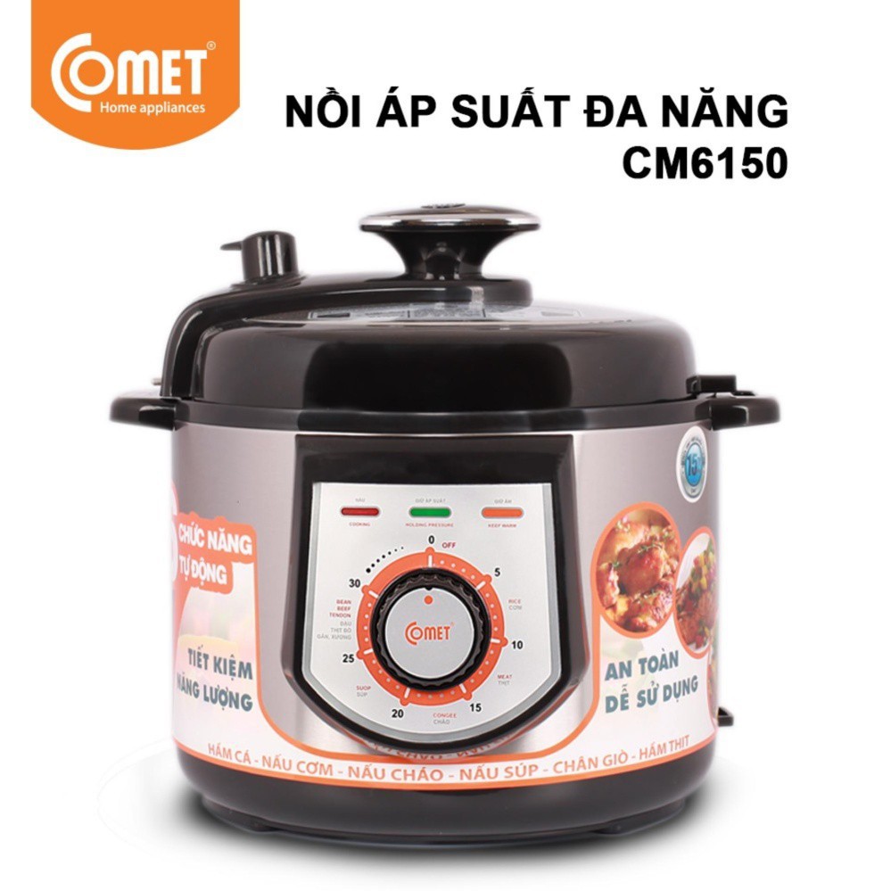 🥘𝙁𝙍𝙀𝙀𝙎𝙃𝙄𝙋🥘Nồi áp suất điện Comet CM6150 5.0L( HÀNG CHÍNH HẢNG)