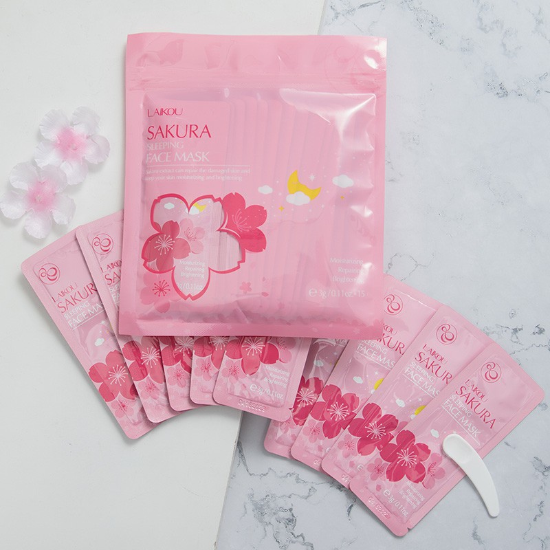 LAIKOU Sakura Sleeping Mask Brightening 3g x 15pieces