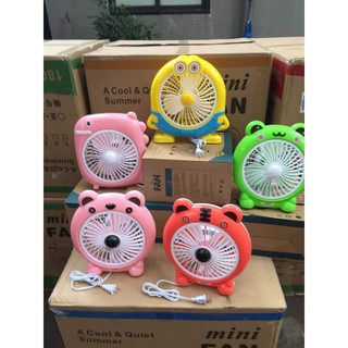 Quạt điện mini để bàn hình con thú loại tốt  ( giao mẫu ngẫu nhiên )